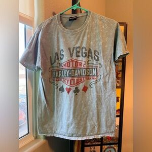Harley-Davidson Las Vegas Gray Graphic T-Shirt - Size Medium